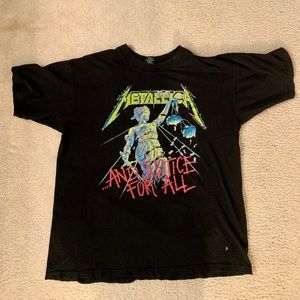 Vintage Metallica Tee And Justice For All Thrashed XL